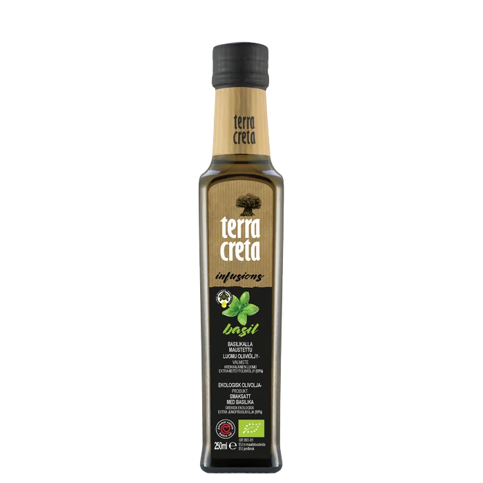 Terra Creta Ekologisk Extra Virgin Olivolja Basilika 250 ml