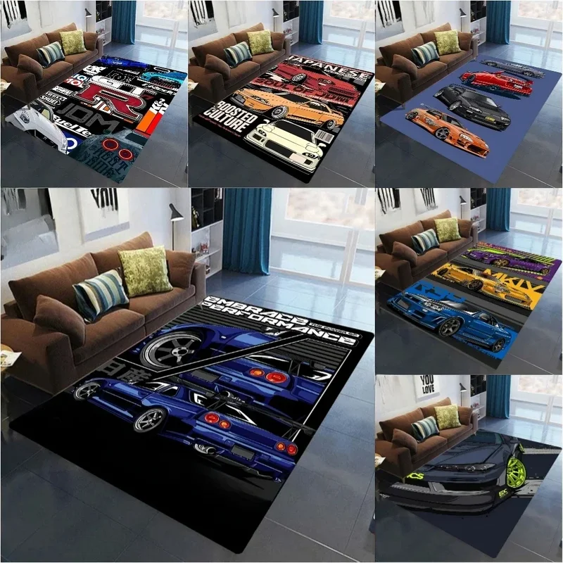 AliExpress - GT-R Carpet for Men's Bedroom Game Room NonSlip Rug J-JDM Racing Style Floor Mat Living Room Decor Car Fan Gift Idea Men Cave