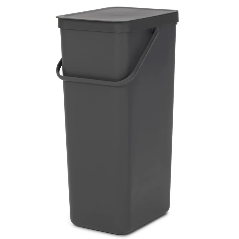 Brabantia Sort & Go avfallshink 40 liter, mörkgrå | Inredning > Pedalhinkar > Sophink | Bagaren och Kocken