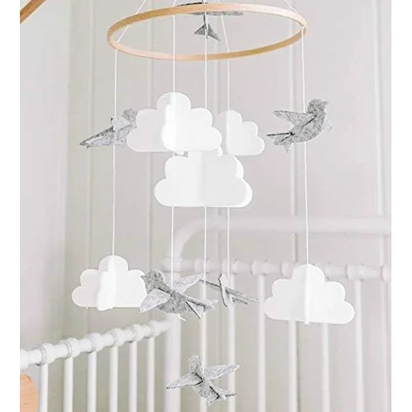 Sengehimmel Filtkugler, Baby Mobil, Sengehimmel Musikmobil, Musik