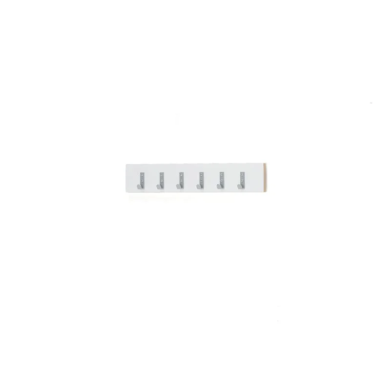 Coat rail HÄNGA, 1000 mm, 6 single hooks, white