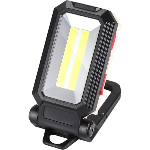 LED arbetslampa campinglampa uppladdningsbar LED-strålkastare uppladdningsbar arbetslampa verkstad COB-ficklampa med magnetisk bas för garage, camping