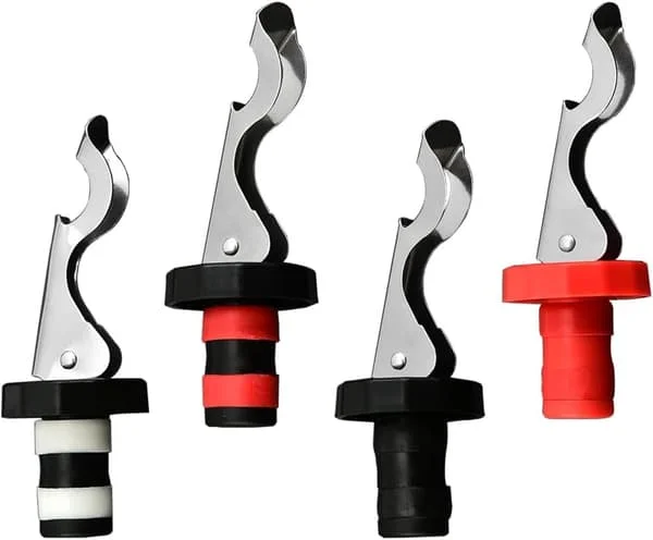 4 Pieces Reusable Rubber Wine Bottle Stoppers, Beverage Bottle Stoppers