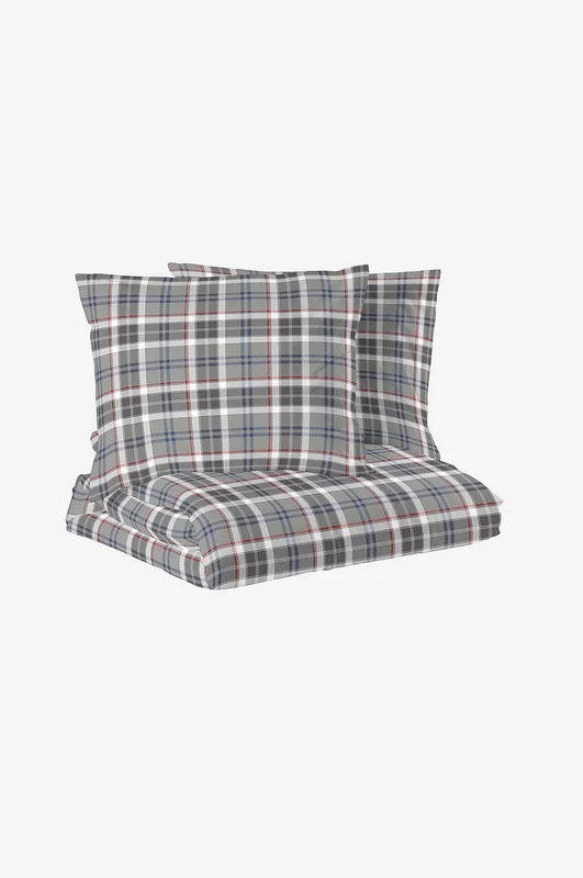 Redlunds - Trysil flanell 3-d bädd - Grå - Påslakanset - 220X210 - Från Homeroom