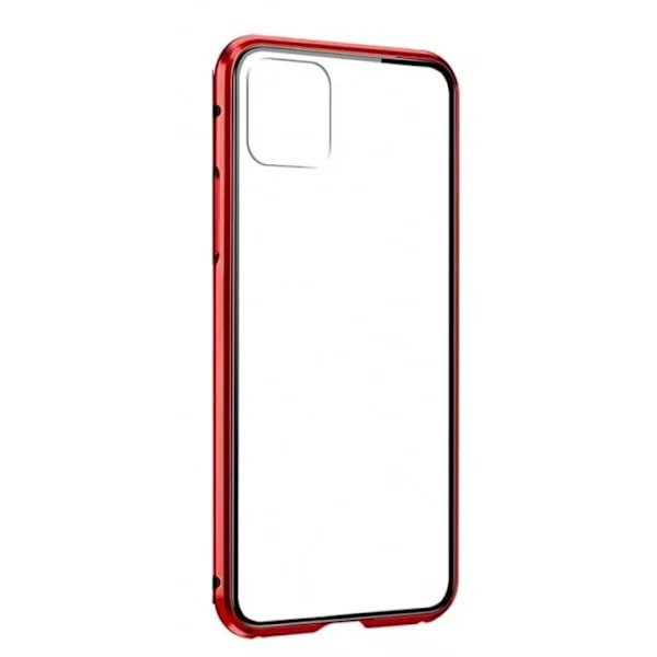 Stilrent skal med färgade kanter till iPhone 12 Mini, Röd