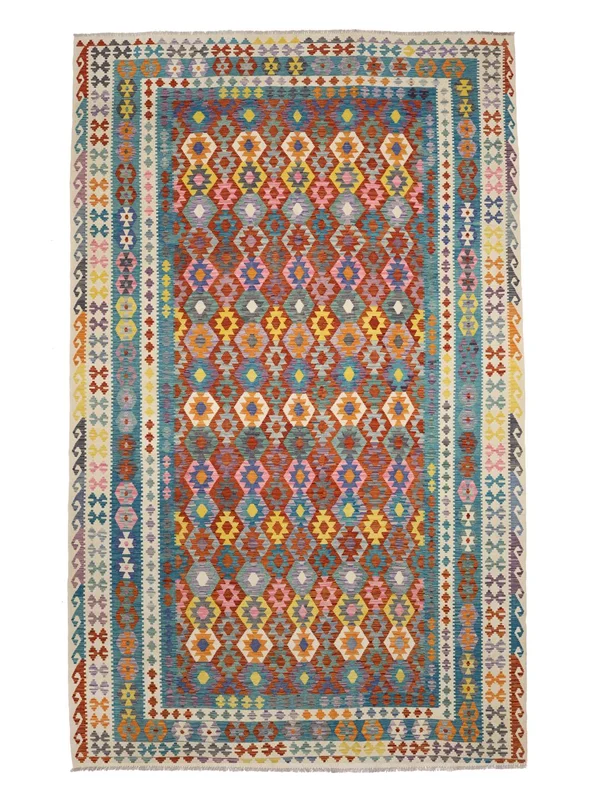 Oriental Kilim Afghan Old Style Rug 313X494 Brown/Black Large Wool