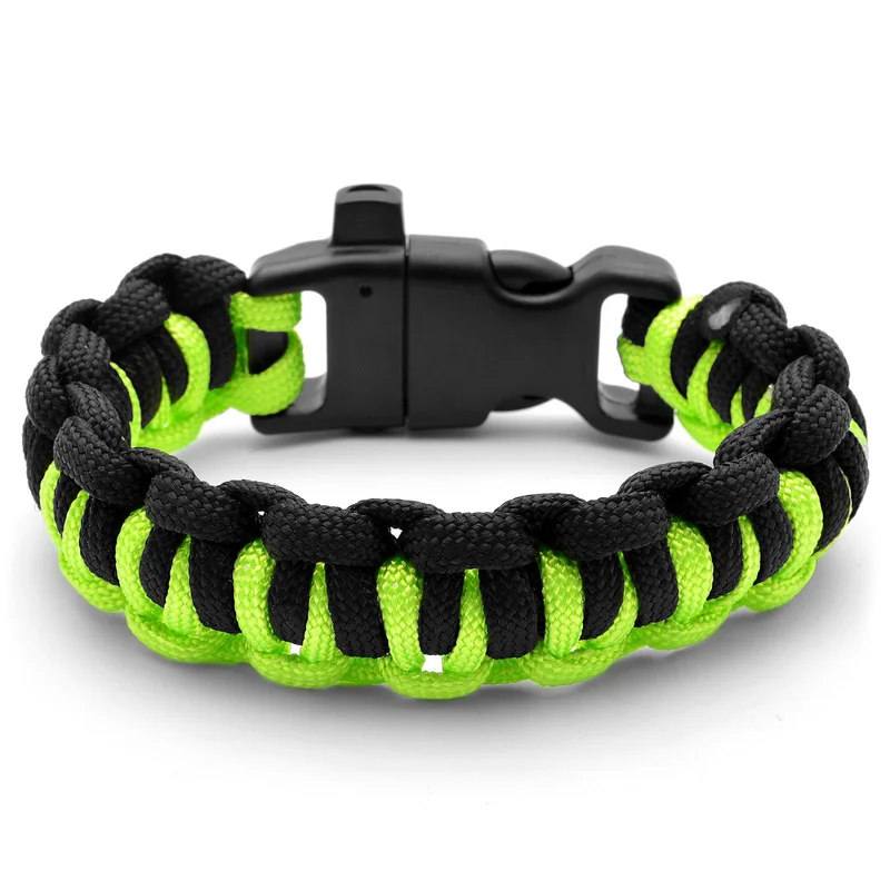 Pulsera paracord neón para hombres - Pulsera de supervivencia
