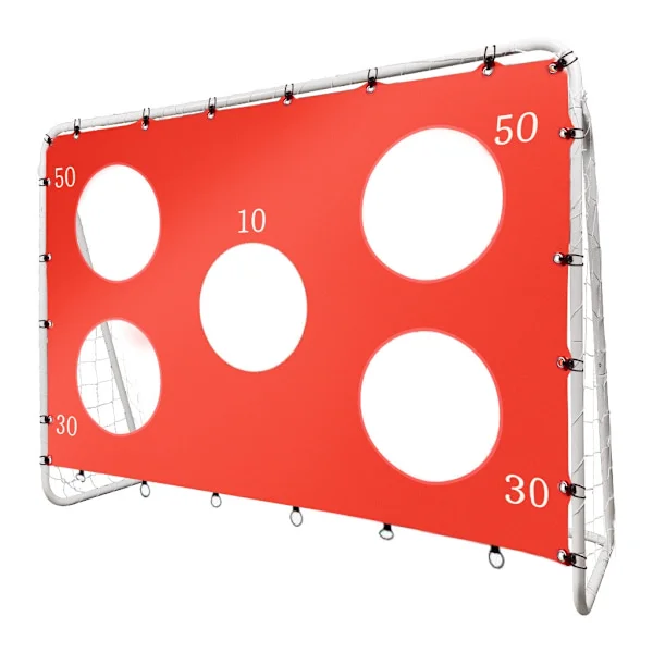 Fotbollsmål 213x152 cm med träffmatta 5 hål, galvaniserat stål