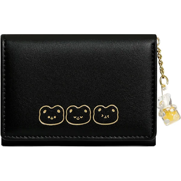 Women's Wallets PU Leather Wallet Cute Small Wallet with Bear Pendant Multifunctional Ladies Wallets with Credit Card Holder Organizer