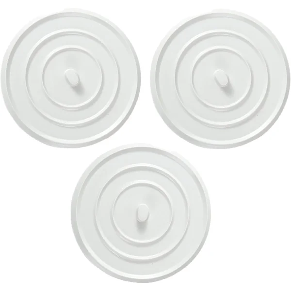 3-pack Silikon Badkar Avloppspropp Handfat Plugg Universal Handfat Propp och Reseplugg för Kök, Badrum och Tvättstugor (11,5 cm)