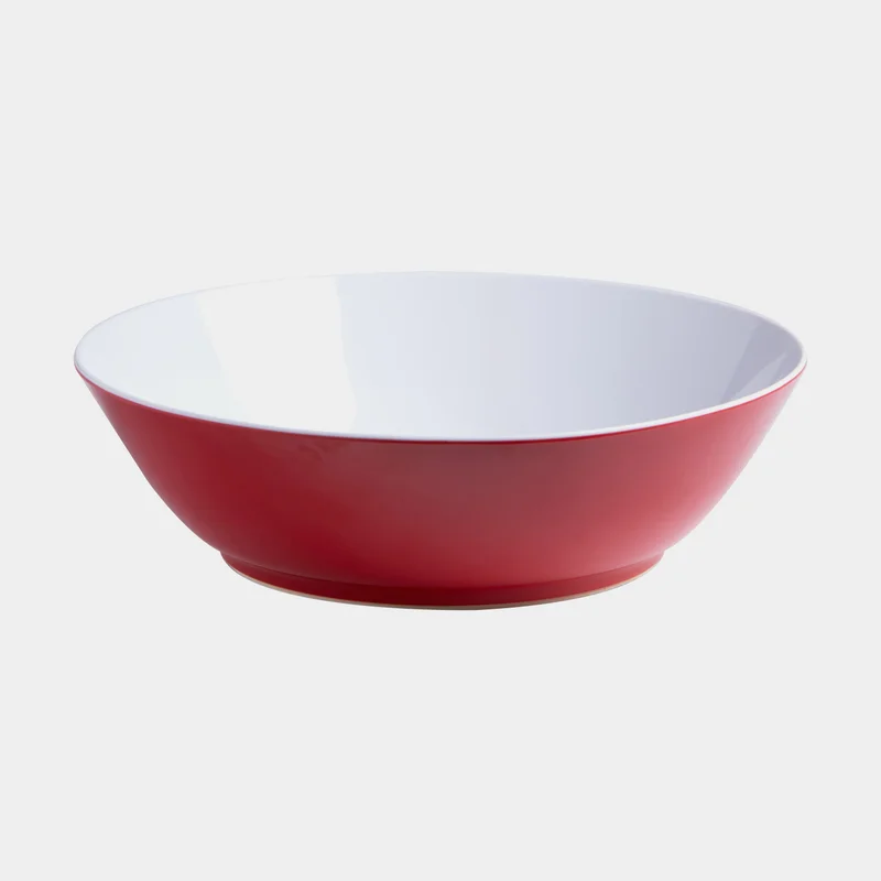 Deep melamine plates Marine Business Venezia, non-slip, white/red/blue, 19 cm, 6-pack