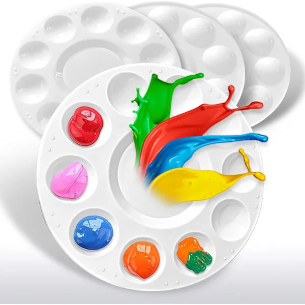4 stk. – Malingbrett, malebrett, malingsholder, plastbrett, egnet for barnemaling eller bursdagsfester.