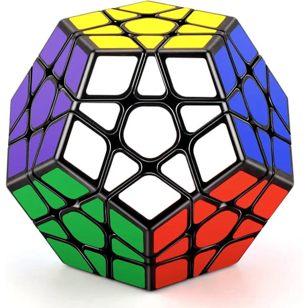 Rubiks Kub 3x3, 3x3 Dodekaeder Speed Cube, Pussel Speed Cube för Barn och Vuxna, Svart