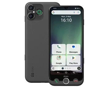 Doro Aurora A31, Graphite - Fyndvara - Lättanvänd smartphone med stor skärm & trygghetsknapp