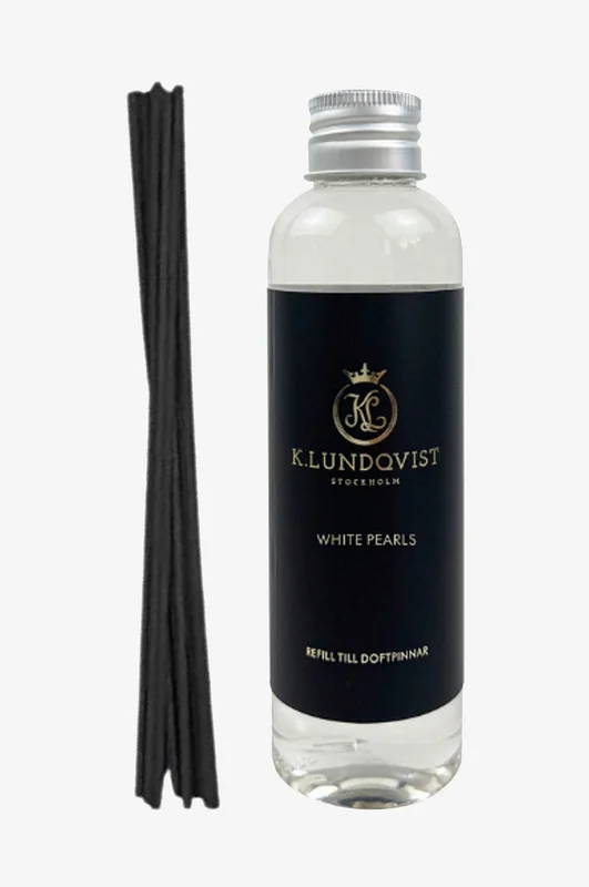 K. Lundqvist Stockholm - Refill Doftpinnar White Pearls 150 ml - Transparent - Doftljus & doftpinnar - Från Homeroom