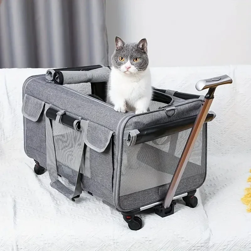 AliExpress - Extra großer tragbarer Haustier-Trolley, abnehmbarer Hunde-Trolley, große faltbare Haustiertasche, Katzen-Reise-Tragetasche
