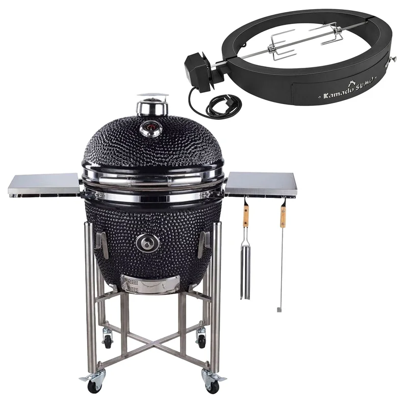 Kamado sumo Signature PRO grill + Grillmesterens rotisseri & pizzaugn