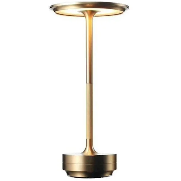 Sladdlös Bordslampa Dimbar Vattentät Metall USB-laddningsbar Bordslampa (,guld)-FF-