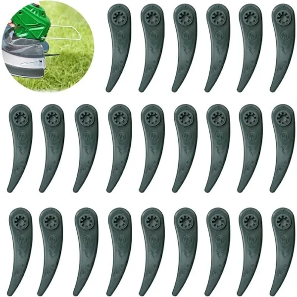 24-pakning Bosch Gress Trimmer Blader for Bosch Durablade Art 23-18 LI Art 26-18 LI Gress Trimmere, Erstatningsblader for Gress Trimmer.