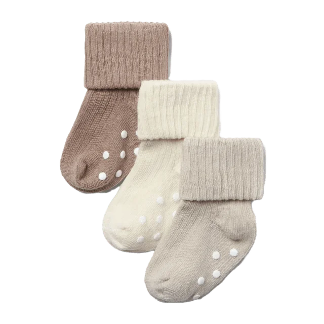 Åhléns Ribbade strumpor med halkskydd, 3-pack & strumpbyxor Beige 16/18