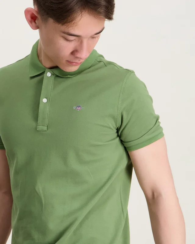 GANT Shield Pique SS Polo Shirt Groen Polo-/rugbyshirts Jongens - Kids Brand Store