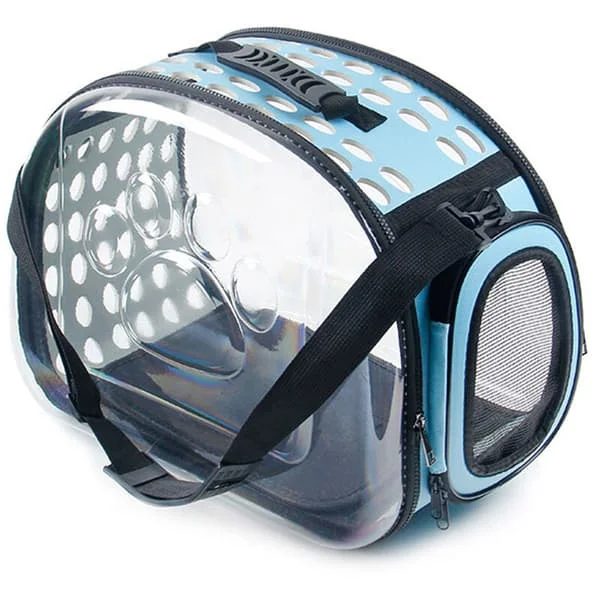 Pet Carrier for Dogs Cats Foldable Cage Collapsible Crate Portable Handbag Pet Accessories Carrier Bag Blue