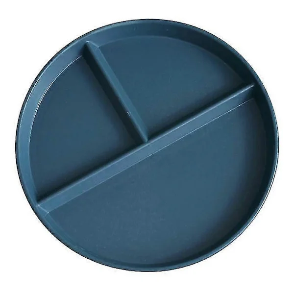 RY-0135 23cm Delad Tallrik Portionskontroll 3 Fack Diet Tallrik Vetestrå (BPA-fri, Ingen -Sy