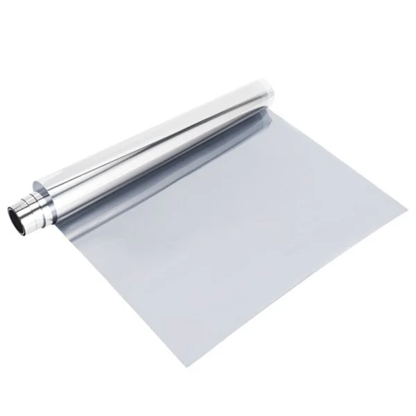 One Way Mirror Window Film Sun Protection Glass Sticker Reflective Heat Control Film Self-Adhesive Window Film 40X400Cm
