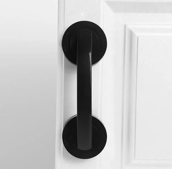 Store glasdøre og vindueshåndtag, skydedøre til badeværelser, skabe, håndtag uden huller, køleskabshåndtag, brusegreb (den sorte)/