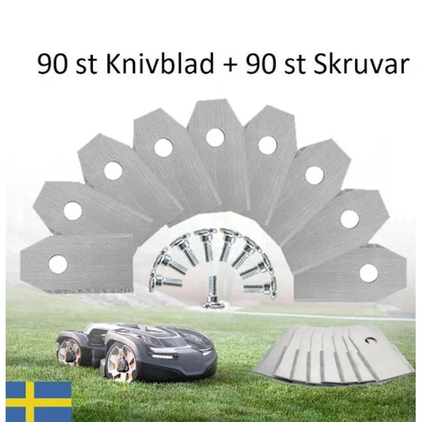 90 st Knivblad Knivar till Husqvarna Automower Gardena Silver