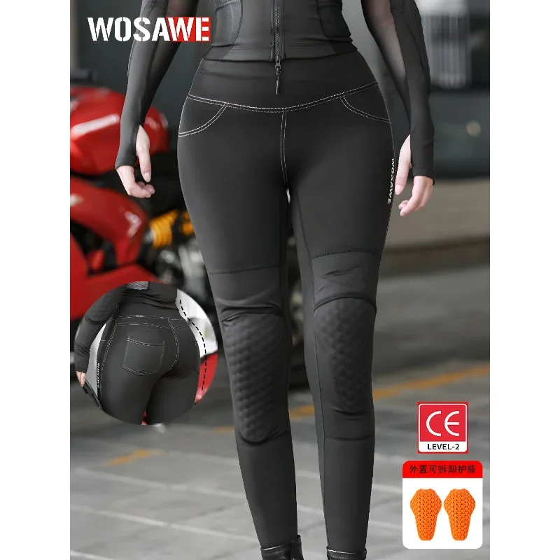 AliExpress - WOSAWE CE Level 2 Damen-Motorrad-Rüstungshose, hohe Taille, Leggings, Stretch, Yoga-Hose, Fitnessstudio, Fitness, Kompression, Po-Lift-