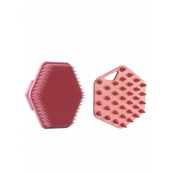 Silicone Beard Brush for Men, Silicone Facial Cleansing Brush, Deep Cleansing and Exfoliation, Clears Pores and Hair Care Pink