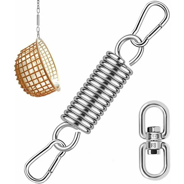 [RM] Hammock Suspension Kit, Hammock Spring Hook, Stainless Steel Hanging Chair with Carabiner, Maximum Indoor Load Capacity 250 kg, Hammock, Hanging 