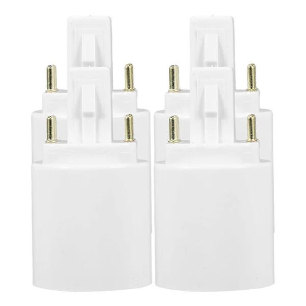 4 stk. Lyspære Sokkel Adapter G24q Til E27 Lampeholder Konverter 4 Pin Til Skruebase Konverter Lyspære Sokkel Pærebase For Kontor Hjem Butikk