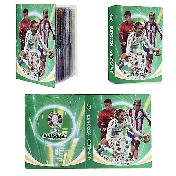 Football Star Card Album - 240 Pockets Trading Card Binder Book Collection Organizer Green