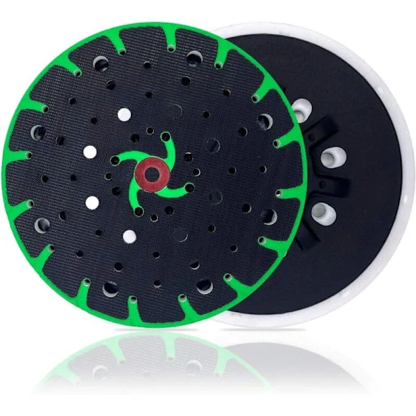 1 hard slipepute for Festool eksentersliper 150 mm med bakplate, M8-tilkoblingsgjenge, støvavsug for eksentersliper
