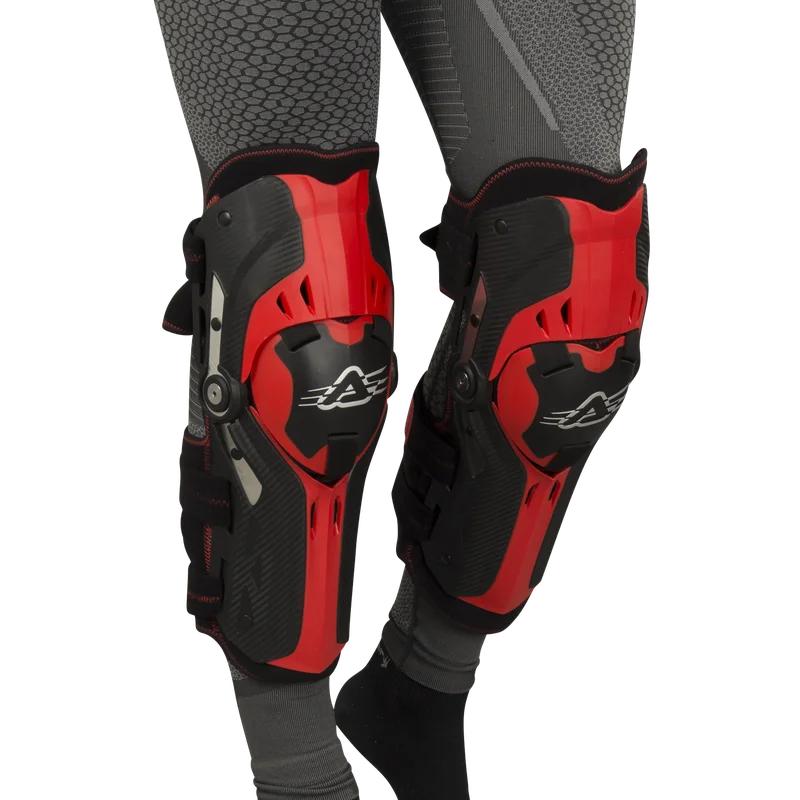 Ginocchiere Acerbis Gorilla Nero/Rosso Taglia unica