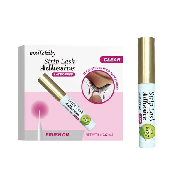 Bärbart lösögonfranslim med guldkork, starkt vattenfast klart franslim för daglig makeupartistanvändning