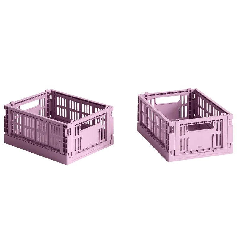 Hay Colour Crate opbevaringskasse mini dusty rose, 2 stk. | KitchenOne