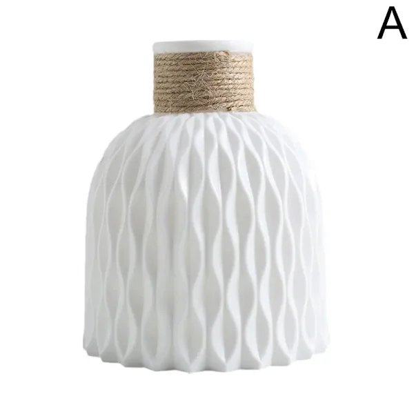 Nordisk Ny Blommvas Heminredning Plastvaser Imitation Keramik Okrossbar Blomkorg För Bröllop Modernt Rum Heminredning
