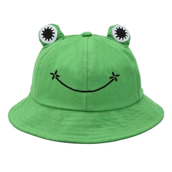Froda hatt söt grov tunna hatt, fiskarhatt sexig kruka hatt mjuk vikbar bomull tunna hatt, rolig hatt tunna hatt herr dam (grön)