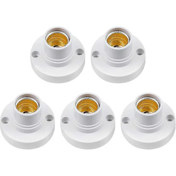 5 stk. E14 Lampeholder, E14 Edison Skrue Lyspæreholder, Plast Taklampe Sokkel Gave Raoliang