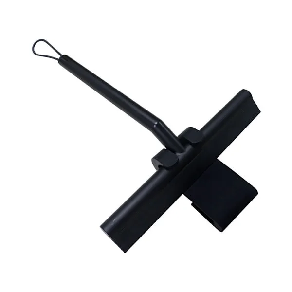 Glasduschskrapa Tvätt Skrapa Torkare Golvfönster Rengöring Hus Vatten Väggspegel med Handtag (Squeegee + Svart krok)