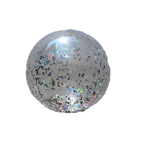 Uppblåsbar Badboll Paljettbadbollar Konfetti Glitter Klar Badboll Leksaker för Poolen - Färgglad Laser