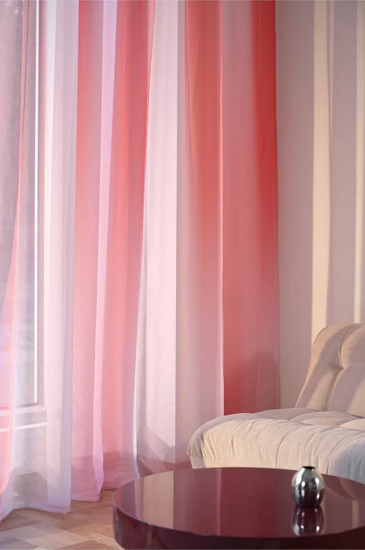 Jotex - Extra Breed Voile Gordijn Roze/roest/beige Roze/roest/beige - LOLLIPOP - Koop Multifunctionele gordijnen bij Jotex