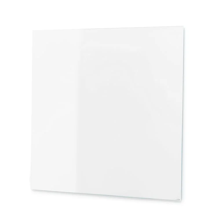 Glasskrivtavla STELLA med raka hörn, 1000x1000 mm, vit