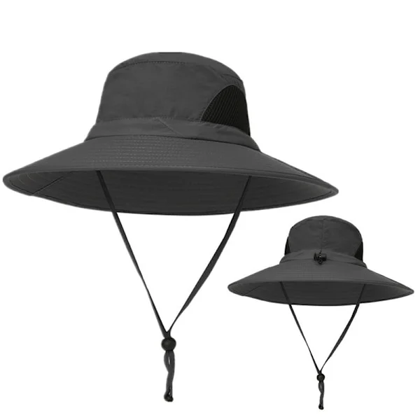 Anti UV Hatt Menn Kvinner Bredbremmet Vanntett Sammenleggbar Caps for Fotturer, Hagearbeid, Safari og Bush