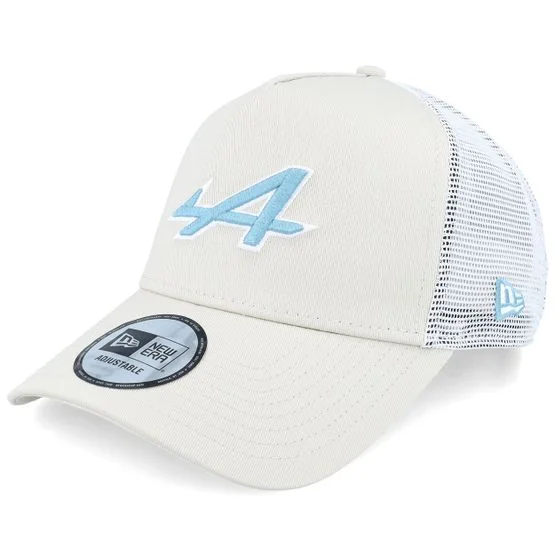 New Era - Negro trucker Gorra - Alpine F1 25 Seasonal Pop Stone/Light Blue A-frame Trucker @ Hatstore