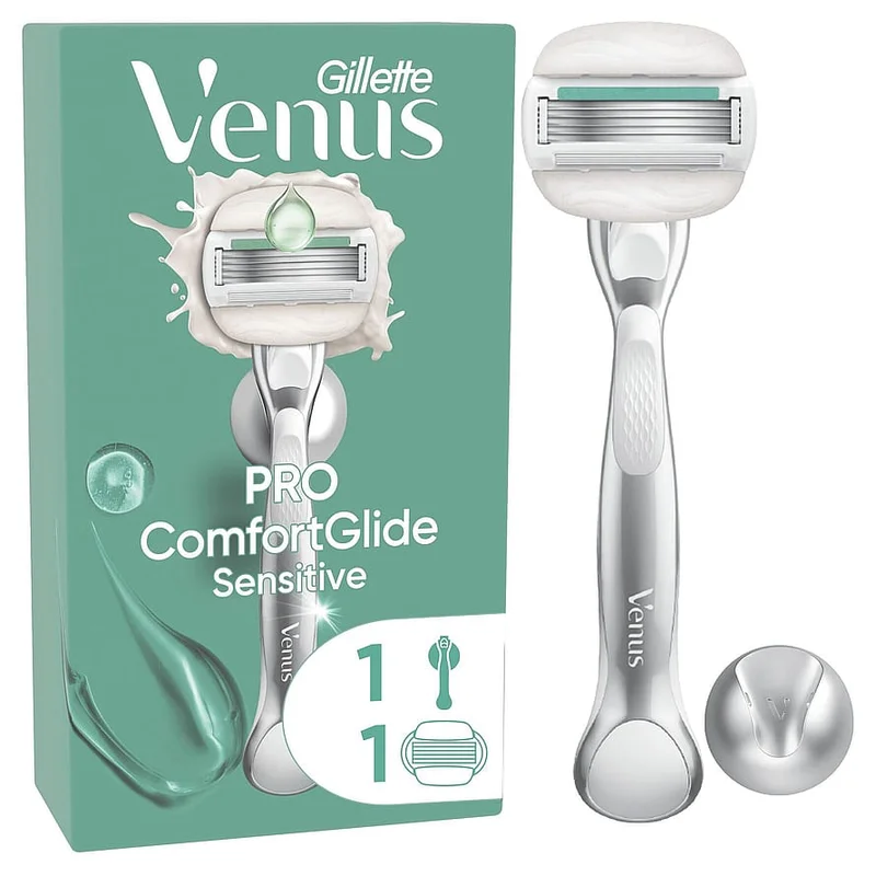 Gillette Venus Pro Comfortglide Sensitive H+1+Hook, Hudpleje, Hårfjerning, Skrabere & Blade