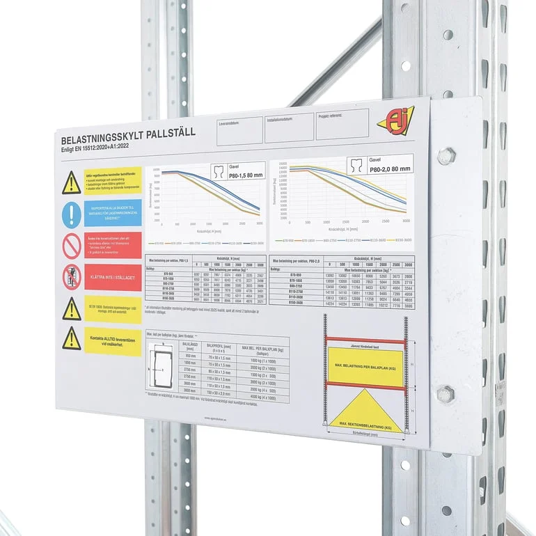 Load sign for pallet racking ULTIMATE